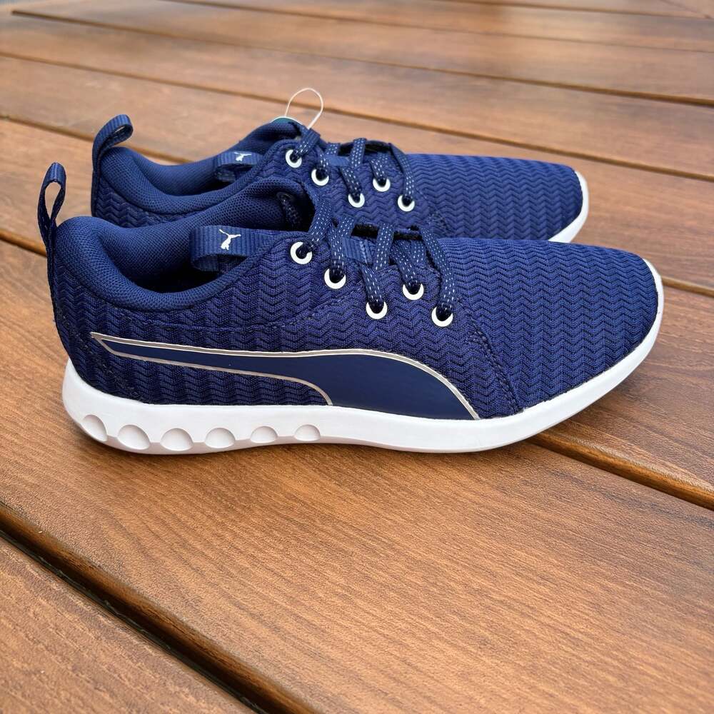 NWT Puma Carson 2 Knit Running Shoes - Blue Size 6.5